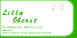 lilla oberst business card